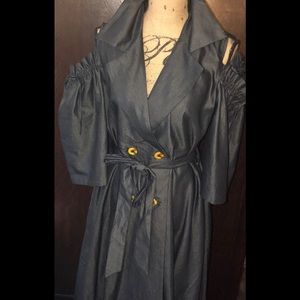 Size”L” 12-14. Stretch denim shirt dress